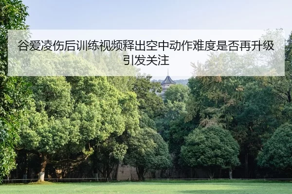 谷爱凌伤后训练视频释出空中动作难度是否再升级引发关注