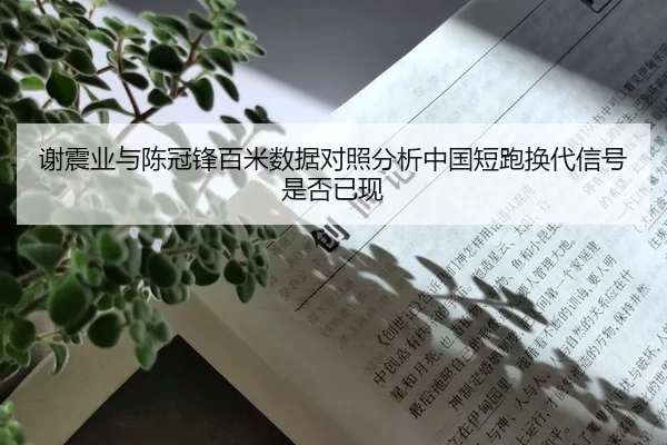 谢震业与陈冠锋百米数据对照分析中国短跑换代信号是否已现